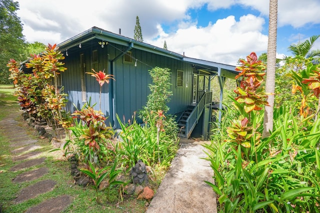 6052 Hauiki Rd Unit 1, Kapaa, HI 96746 - view of side of property featuring stairway