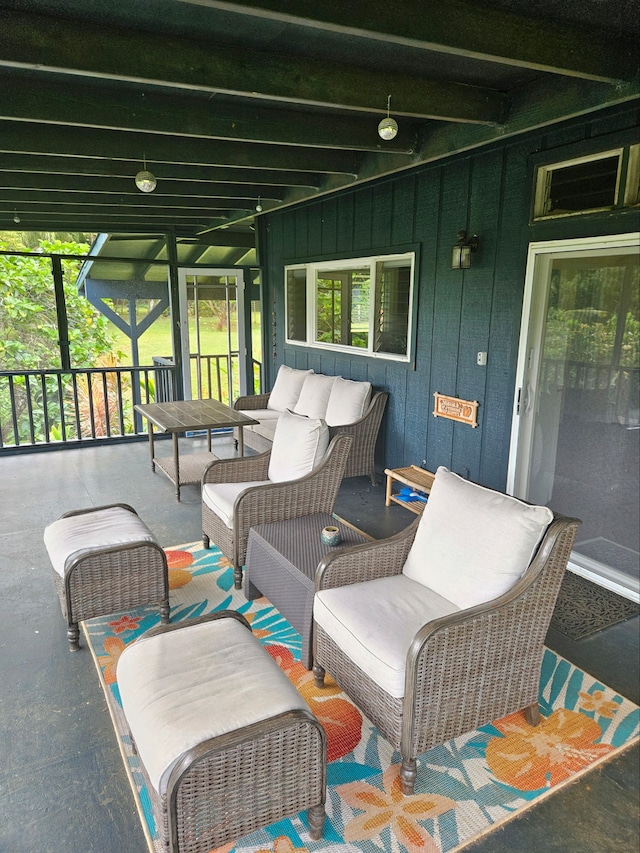 6052 Hauiki Rd Unit 1, Kapaa, HI 96746 - view of patio with outdoor lounge area