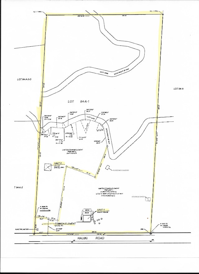 6052 Hauiki Rd Unit 1, Kapaa, HI 96746 - survey map / technical document