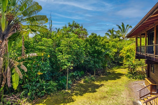 12-7158 Loke Pl, Pahoa, HI 96778 - view of yard with stairway