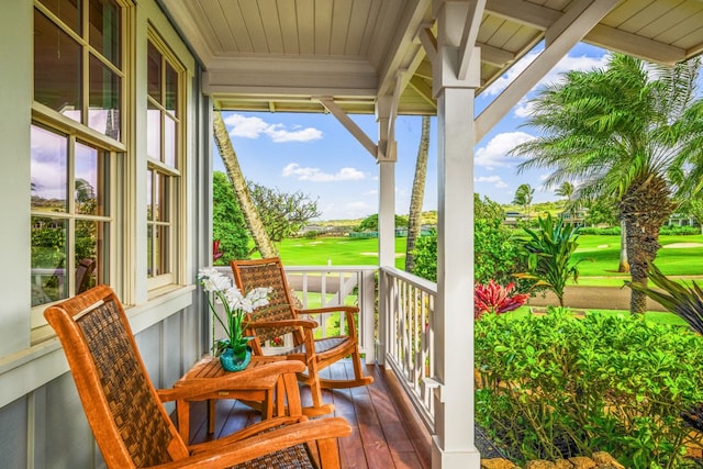 5145 Lau Nahele St, Koloa, HI 96756 - porch featuring view of golf course