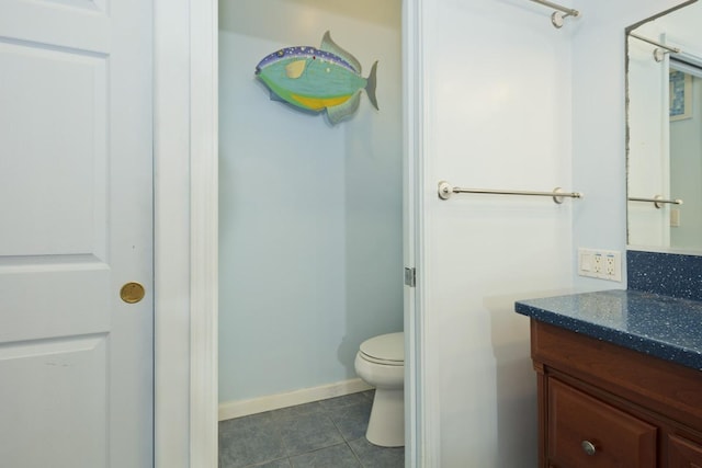76 Makani Cir, Hilo, HI 96720 - bathroom featuring vanity, tile patterned floors, toilet, and baseboards