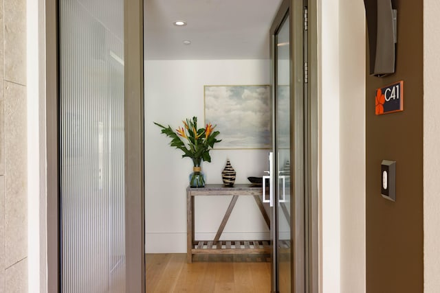 66-84 Kaunaoa Dr Unit C41, Kamuela, HI 96743 - hallway with wood finished floors and recessed lighting