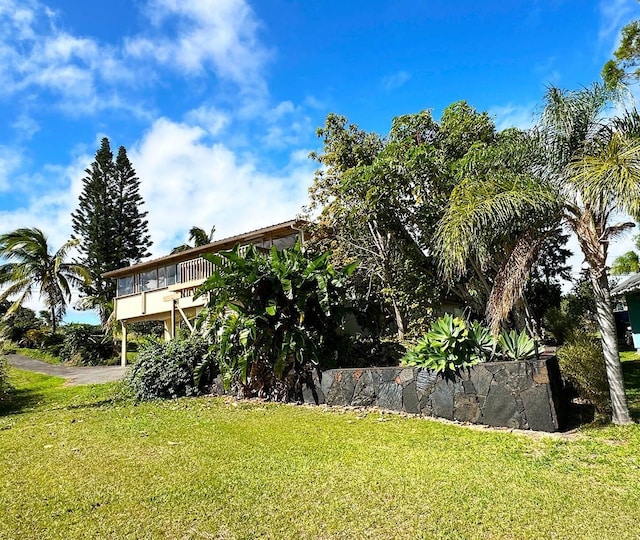 94-5826 Aouli Pl, Naalehu, HI 96772 - view of green lawn