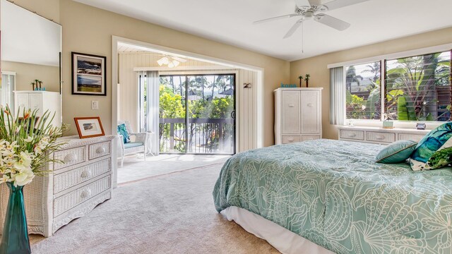 78-261 Manukai St Unit 3501, Kailua-Kona, HI 96740 - carpeted bedroom featuring access to outside