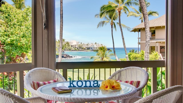 78-261 Manukai St Unit 3501, Kailua-Kona, HI 96740 - balcony featuring a water view