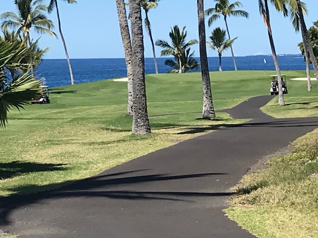 78-261 Manukai St Unit 3501, Kailua-Kona, HI 96740 - view of property's community featuring a water view, view of golf course, and a lawn