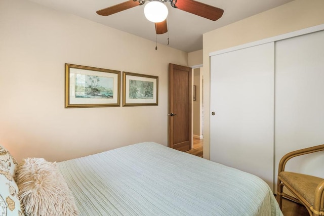 4800 Hanalei Plantation Rd Unit 9B, Princeville, HI 96722 - bedroom featuring a closet and ceiling fan