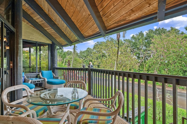 3920 Wyllie Rd Unit 7B, Princeville, HI 96722 - deck with view of wooded area