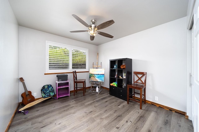 15-2063 18th Ave, Keaau, HI 96749 - misc room featuring wood finished floors and ceiling fan