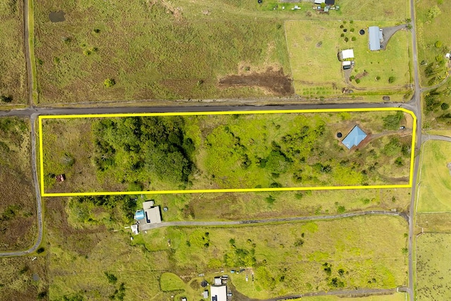 18-4259 Pszyk Rd, Mountain View, HI 96771 - aerial view of property and surrounding area featuring property parcel outlined