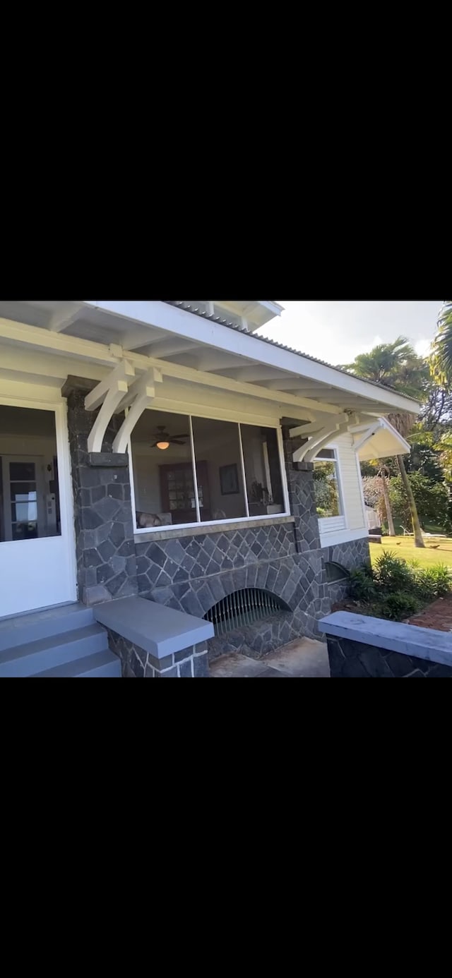 39-3383 Old Mamalahoa Hwy, Ookala, HI 96774 - view of home's exterior featuring stone siding