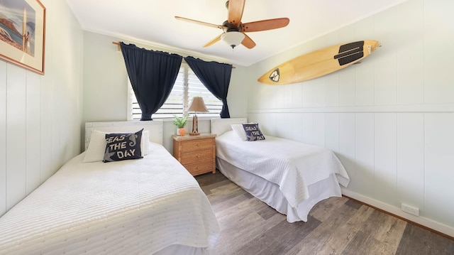 7990 Ulili Rd Unit A, Kekaha, HI 96752 - bedroom featuring wood finished floors and ceiling fan