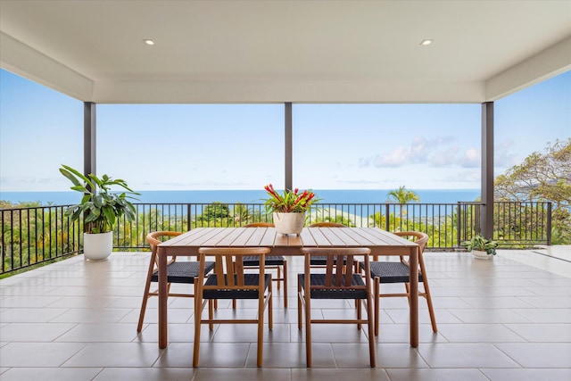 76-981 Aeo St, Kailua-Kona, HI 96740 - patio / terrace featuring outdoor dining space and a water view