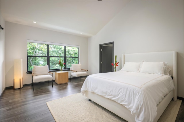 76-981 Aeo St, Kailua-Kona, HI 96740 - bedroom featuring recessed lighting, wood finished floors, and lofted ceiling