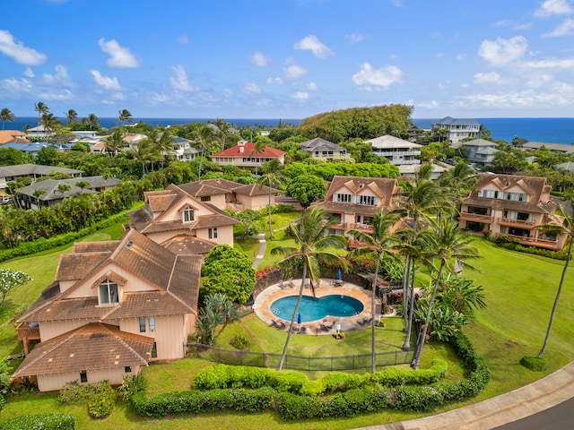 2370 Hoohu Rd Unit 712, Koloa, HI 96756 - bird's eye view of a large body of water and a pool area