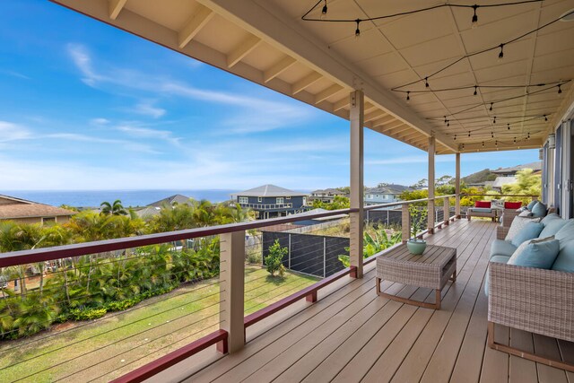 1165 Milia St, Kalaheo, HI 96741 - deck with an outdoor hangout area and a residential view