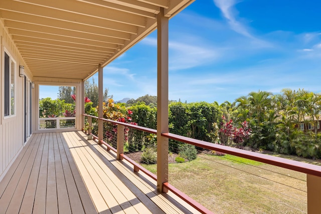 1165 Milia St, Kalaheo, HI 96741 - view of wooden deck