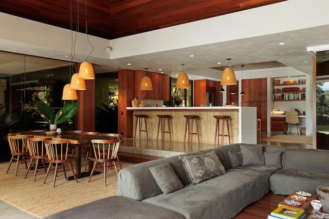 5-1105 Kuhio Hwy Unit A, Kilauea, HI 96754 - living room with wood finished floors
