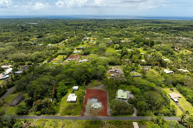 15-1987 27th Ave, Keaau, HI 96749 - aerial overview of property's location with a heavily wooded area