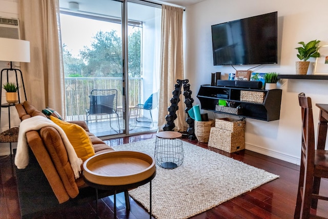 75-5766 Kuakini Hwy Unit 207, Kailua-Kona, HI 96740 - living room featuring wood finished floors and baseboards