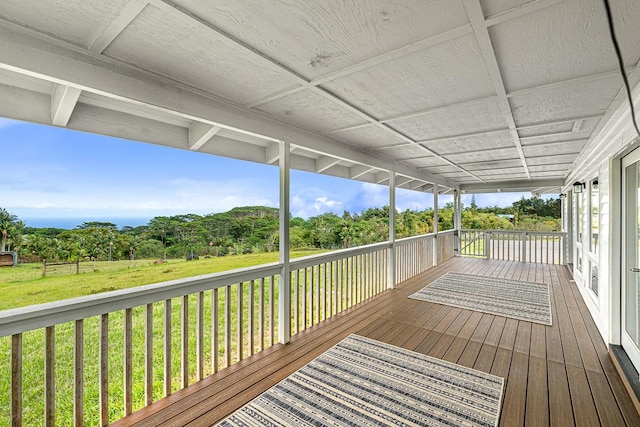 28-811 Akaka Falls Rd, Honomu, HI 96728 - wooden terrace featuring a yard
