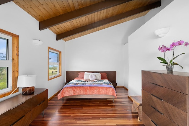 28-811 Akaka Falls Rd, Honomu, HI 96728 - bedroom with wood finished floors and wooden ceiling