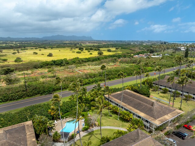 525 Aleka Lp Unit C13, Kapaa, HI 96746 - aerial view of a pool area and a mountain backdrop