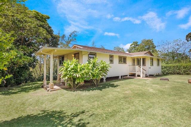 4085-B Noho Rd, Koloa, HI 96756 - view of front facade featuring a front lawn