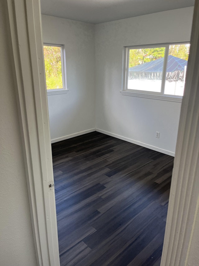 16-2064 Azure Dr, Pahoa, HI 96778 - empty room featuring dark wood-style flooring and baseboards