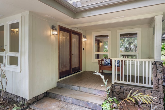 4194 Waileia Pl, Princeville, HI 96722 - doorway to property featuring covered porch