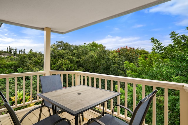 5451 Ka Haku Rd Unit 24, Princeville, HI 96722 - balcony with outdoor dining space