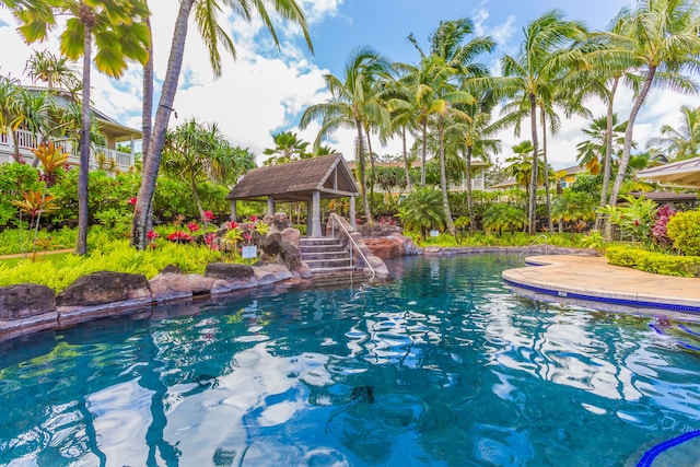 4919 Pepelani Lp Unit 19C, Princeville, HI 96722 - outdoor pool with a gazebo