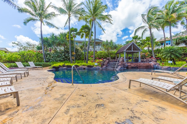 4919 Pepelani Lp Unit 19C, Princeville, HI 96722 - swimming pool with a gazebo and a patio area