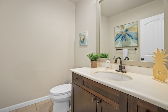 4919 Pepelani Lp Unit 19C, Princeville, HI 96722 - bathroom with vanity, tile patterned floors, toilet, and baseboards