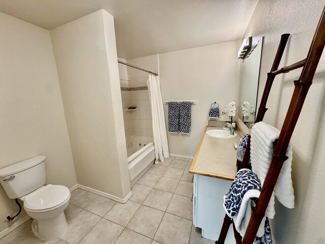 15-2060 29th Ave, Keaau, HI 96749 - bathroom with tile patterned flooring, toilet, vanity, shower / bath combination with curtain, and baseboards