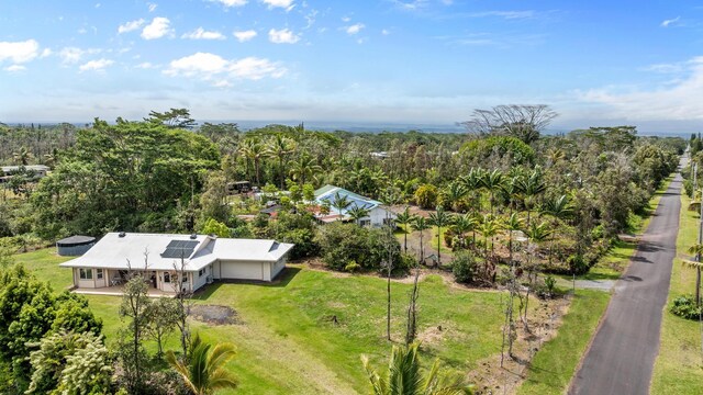 15-2060 29th Ave, Keaau, HI 96749 - aerial view of property and surrounding area with a heavily wooded area