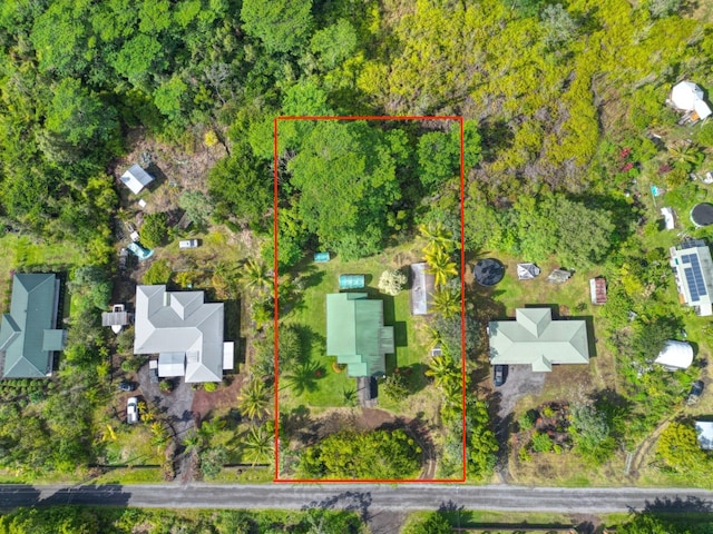 15-1676 6th Ave, Keaau, HI 96749 - aerial overview of property's location featuring property boundaries highlighted