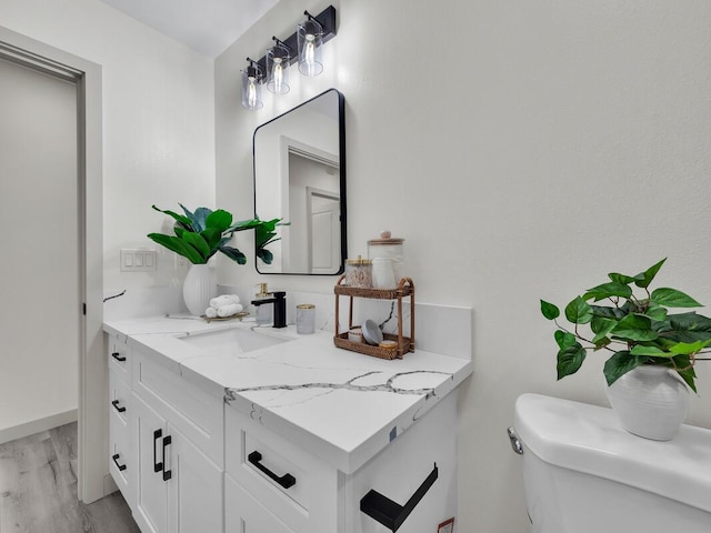 16-2112 Tangerine Dr, Pahoa, HI 96778 - bathroom with toilet, vanity, and wood finished floors