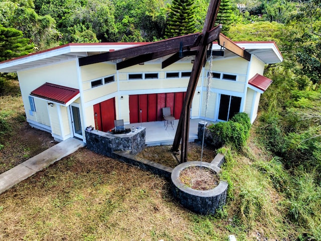 89-1156 Omokaa Pl, Captain Cook, HI 96704 - view of front of property with a patio