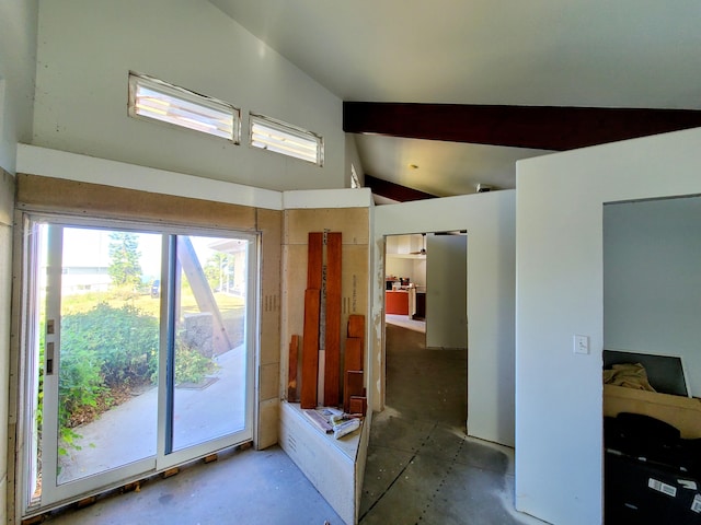 89-1156 Omokaa Pl, Captain Cook, HI 96704 - doorway featuring lofted ceiling and healthy amount of natural light