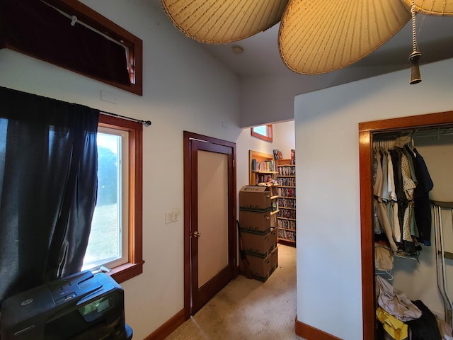 89-1156 Omokaa Pl, Captain Cook, HI 96704 - corridor featuring light carpet and baseboards