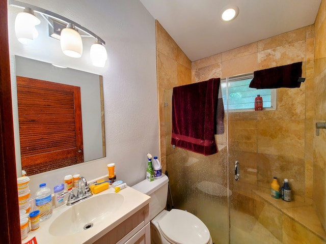 89-1156 Omokaa Pl, Captain Cook, HI 96704 - full bath featuring a shower stall, toilet, and vanity