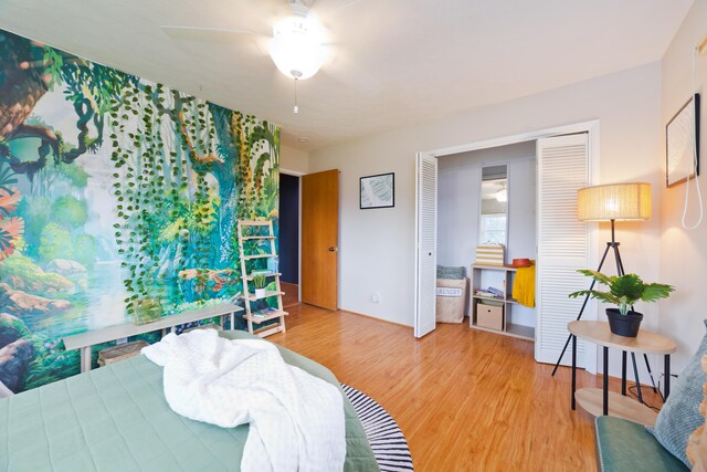 15-1506 23rd Ave, Keaau, HI 96749 - bedroom with wood finished floors and ceiling fan