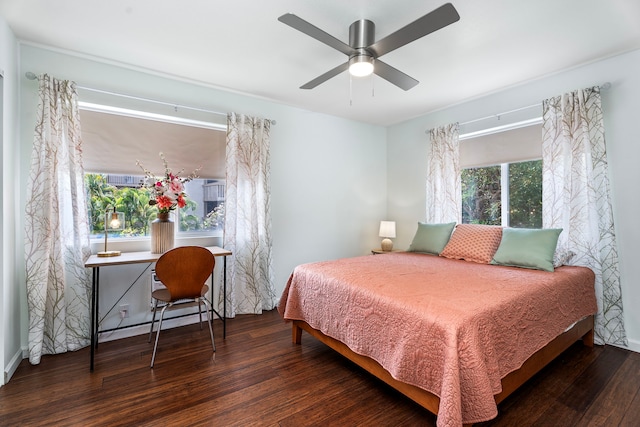 76-134 Heenalu Rd Unit 10, Kailua-Kona, HI 96740 - bedroom with wood finished floors and ceiling fan
