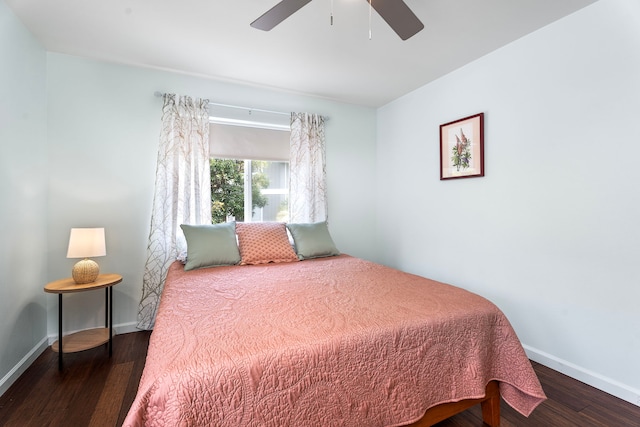 76-134 Heenalu Rd Unit 10, Kailua-Kona, HI 96740 - bedroom featuring wood finished floors, baseboards, and ceiling fan