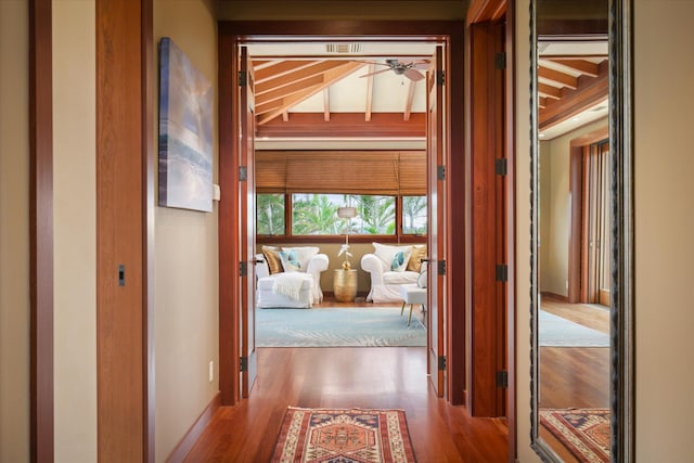 68-108 Pukaua Pl, Kamuela, HI 96743 - hall with wood finished floors and baseboards