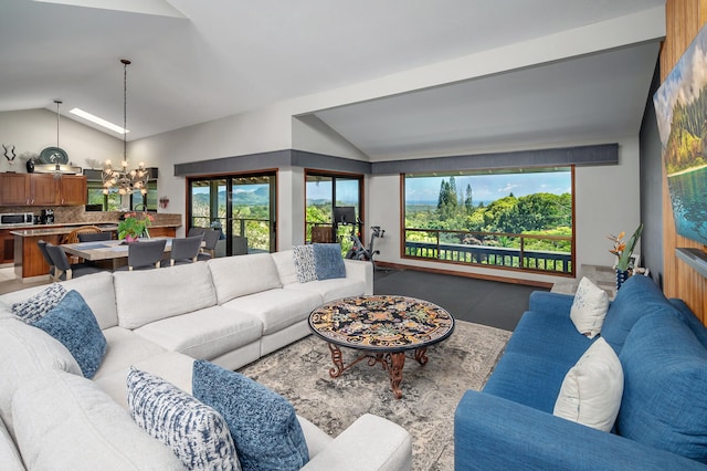 4282 Kalaheo Dr, Kalaheo, HI 96741 - living room with lofted ceiling