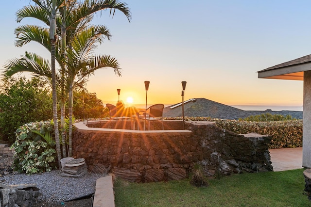 68-1634 Laie St, Waikoloa, HI 96738 - view of yard at dusk