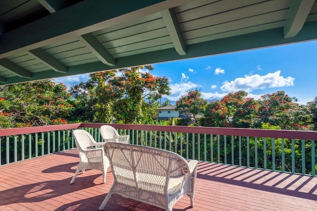3636 Keoniana Rd, Princeville, HI 96722 - view of wooden deck